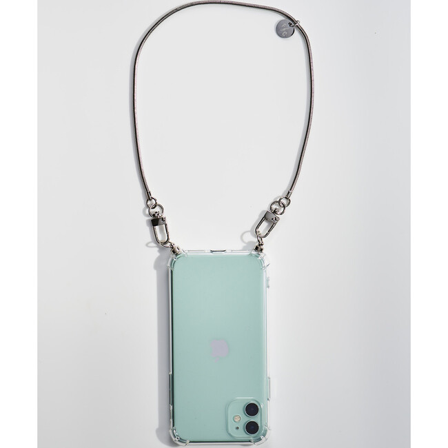 Charlie Mini Face Mask Chain Strap, Silver - Face Masks - 3
