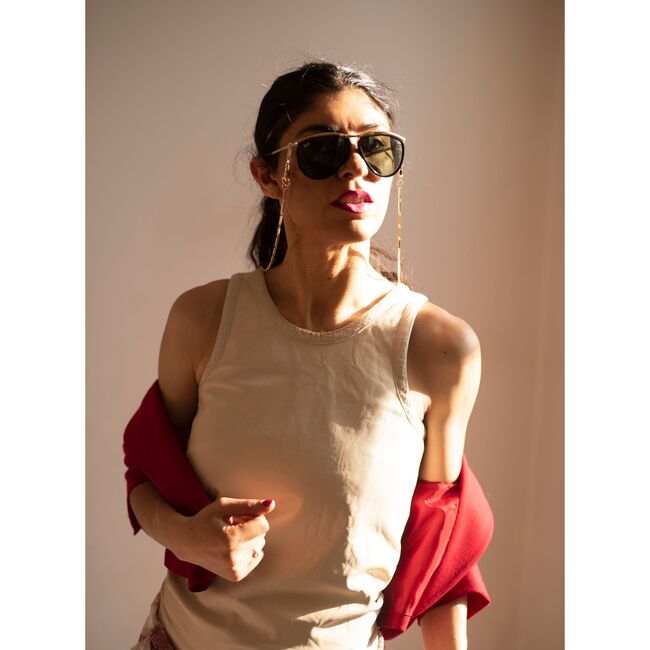Rinidi Face Mask Chain & Sunglass Lanyard Strap, Gold - Face Masks - 3