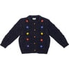 Wild Flower Cardigan, Navy - Cardigans - 1 - thumbnail