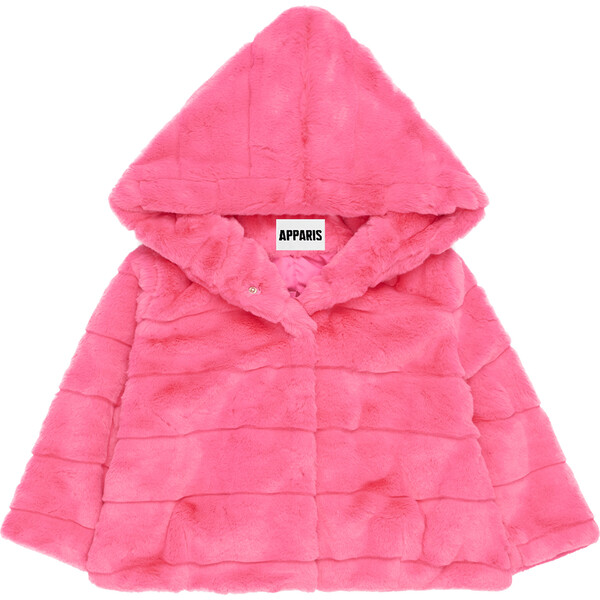 Goldie Faux Fur Jacket, Bubble Pink - Apparis Mommy & Me Shop | Maisonette