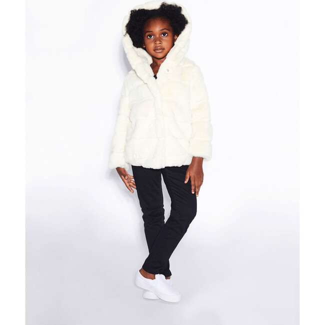 Goldie Faux Fur Jacket, Ivory - Apparis Mommy & Me Shop | Maisonette