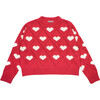 Women's Love Sweater, Red - Sweaters - 1 - thumbnail