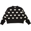 Women's Love Sweater, Black - Sweaters - 1 - thumbnail