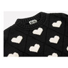 Women's Love Sweater, Black - Sweaters - 2 - thumbnail