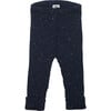 Knit Leggings, Navy - Leggings - 1 - thumbnail