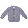 Cable Cardi, Denim Blue - Cardigans - 1 - thumbnail