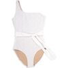 Women's One Piece, White Textured Pineapple - One Pieces - 1 - thumbnail