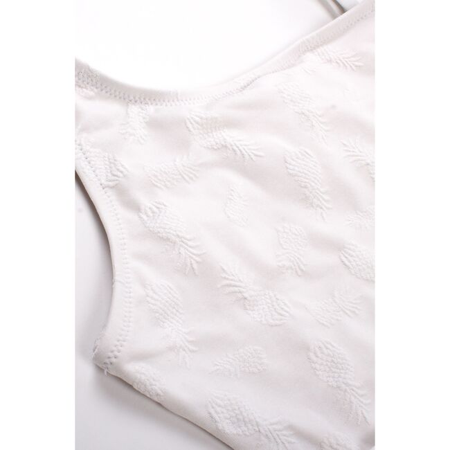 Women's One Piece, White Textured Pineapple - One Pieces - 2