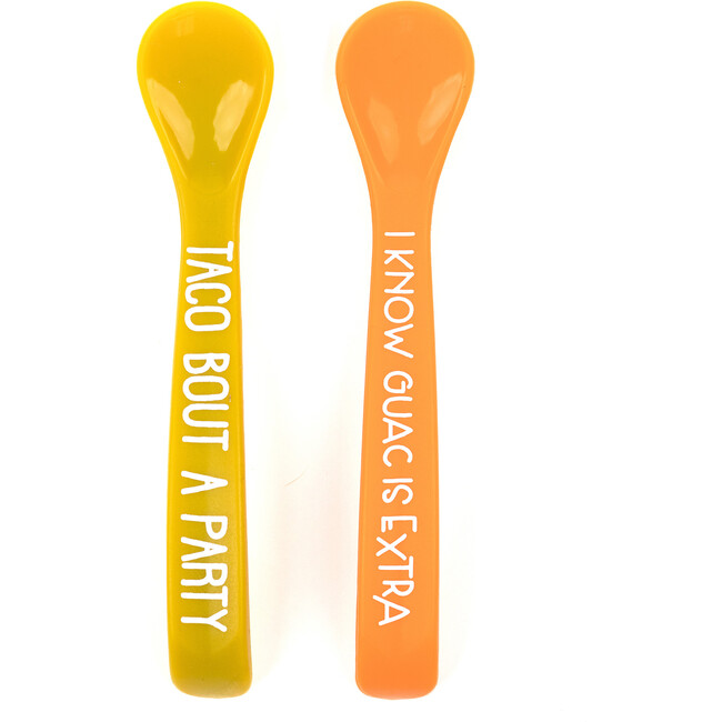 Taco Party Guac is Extra Spoon Set, Yellow Orange