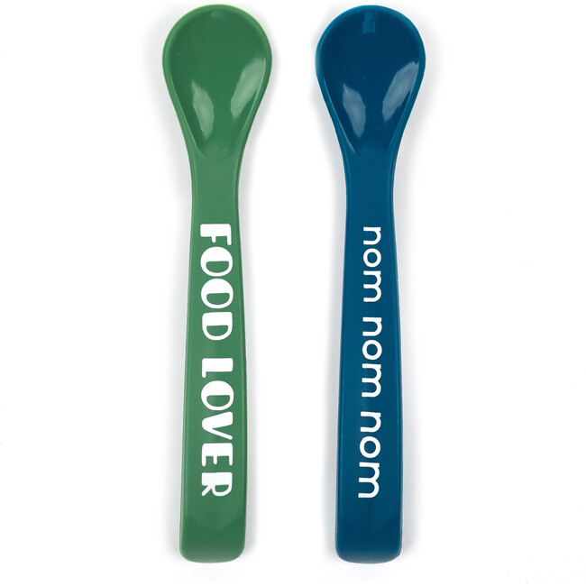Food Lover Nom Nom Nom Spoon Set, Green Blue - Other Accessories - 1 - zoom