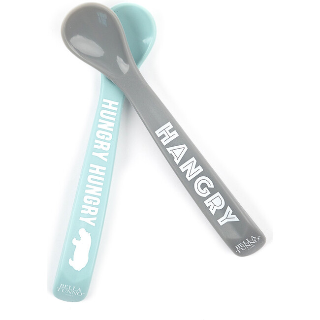 Hungry Hippo Hangry Spoon Set, Blue Grey