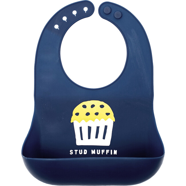 Stud Muffin Wonder Bib, Blue