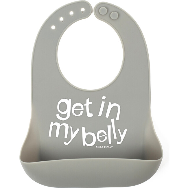 Get in My Belly Wonder Bib, Grey