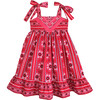 Vintage Bandana Handkerchief Dress, Parisienne Red Paisley - Dresses - 1 - thumbnail
