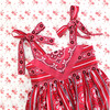 Vintage Bandana Handkerchief Dress, Parisienne Red Paisley - Dresses - 3
