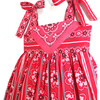 Vintage Bandana Handkerchief Dress, Parisienne Red Paisley - Dresses - 4