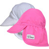 Swim Flap Hat 2 Pack, White & Azalea Pink - Hats - 1 - thumbnail
