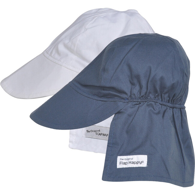Original Flap Hat 2 Pack, Navy & White