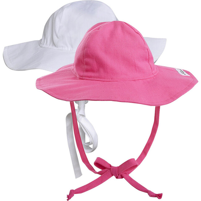 Floppy Hat 2 Pack, Candy Pink & White - Hats - 1