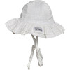 Double Ruffle Hat 2Pack, Vanilla Stripe Seersucker & Pastel Pink - Hats - 3
