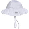 Double Ruffle Hat 2Pack, White & Pink Stripe Seersucker - Sun Hats - 3