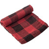Cotton Muslin Swaddle Blanket , Red Plaid - Swaddles - 1 - thumbnail