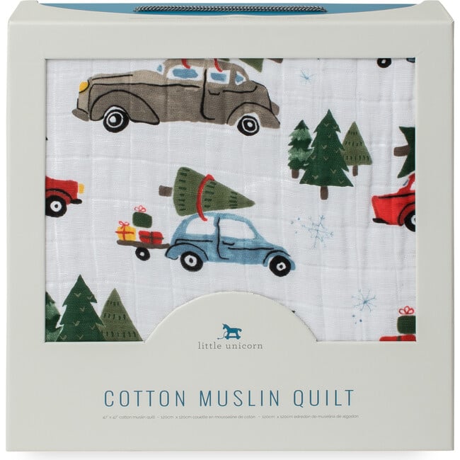 Cotton Muslin Quilt, Holiday Haul - Quilts - 5