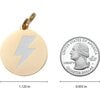 Lightning Bolt Pet ID Tag, Gold and White - Pet ID Tags - 4