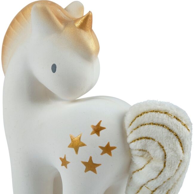 Shining Stars Unicorn Natural Rubber Rattle with Crinkle Tail - Rattles - 5