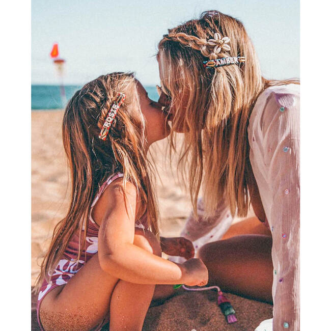 Monogrammable Say My Name Barrette, Sage - Hair Accessories - 2