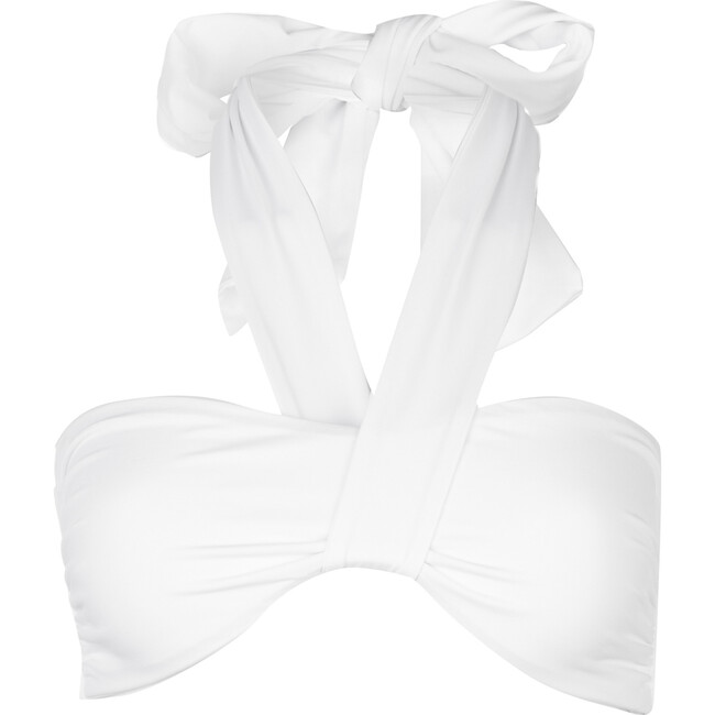 Women's Leda Bandeau Bikini Top, White - Two Pieces - 1 - zoom