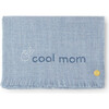 Cool Mom Embroidered Alpaca Throw Blanket, Blue - Throws - 1 - thumbnail