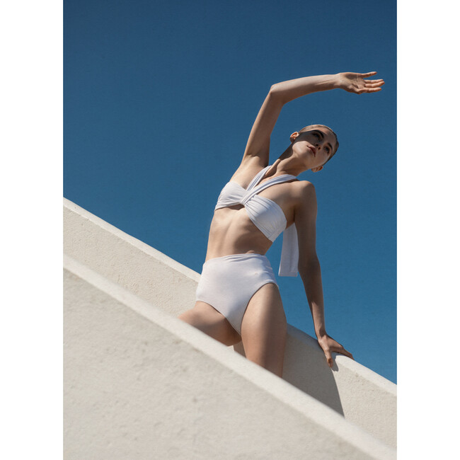 Women's Leda Bandeau Bikini Top, White