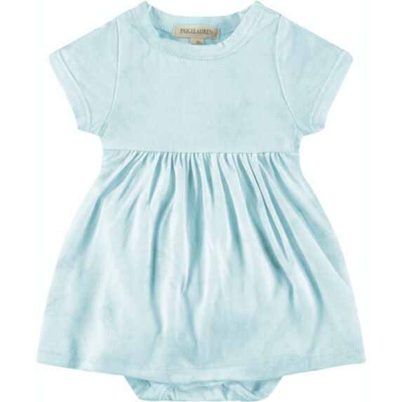 Baby Tie Dye S/S Dress Bodysuit, Aqua