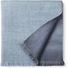Double-Sided Baby Alpaca Throw Blanket, Heather/Charcoal Blue - Throws - 1 - thumbnail
