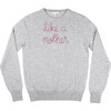 *Exclusive* Women's Like a Mother Sweater, Smoke/Fuchsia - Sweaters - 1 - thumbnail