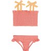 Girls Coral Smocked Bikini - Two Pieces - 1 - thumbnail