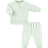 Baby Peace & Love Loungewear Set, Mint - Loungewear - 1 - thumbnail