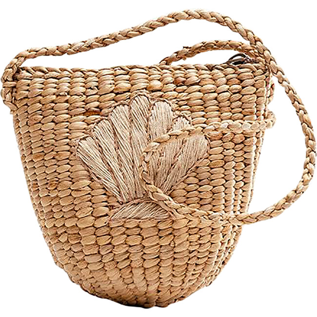 Shell Handwoven Tote, Nude - Bags - 1