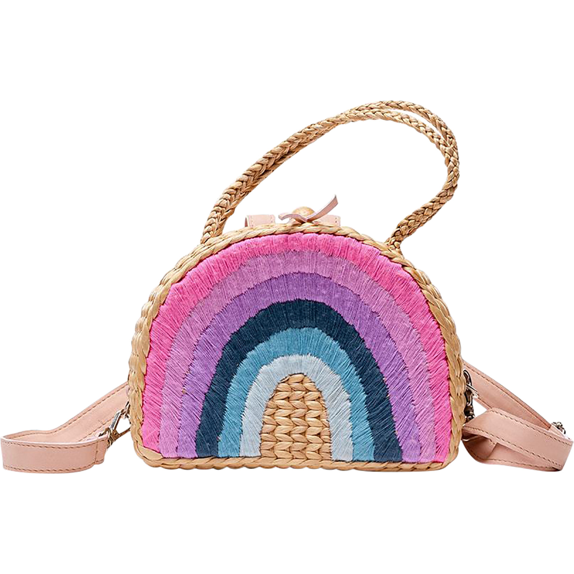 Rainbow Backpack, Plum - Backpacks - 1