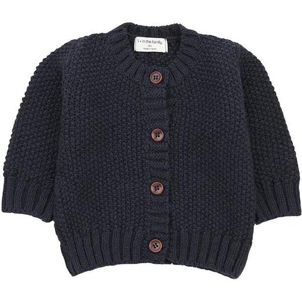 Furka Textured Knit Sweater, Navy Blue - 1+ in the Family Tops | Maisonette