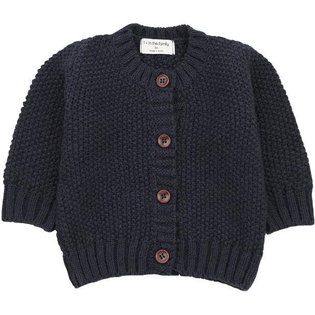 Furka Textured Knit Sweater, Navy Blue - Sweaters - 1