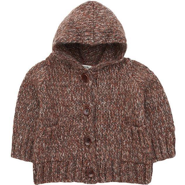 Dom Sweater With Hood, Brown - Sweaters - 1