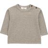 Bulnes T-shirt With Check Print, Beige - Tees - 1 - thumbnail