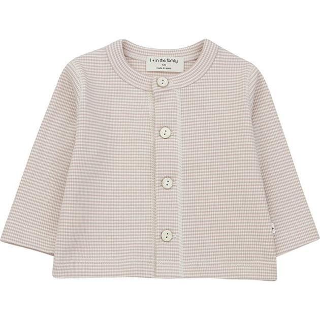Agathe T-shirt With Thin Stripes, Pink - Tees - 1