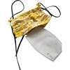 Kids  Cotton Face Mask, Yellow Large Print - Face Masks - 3