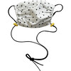 Kids  Cotton Face Mask, Black Swiss Dot - Face Masks - 1 - thumbnail