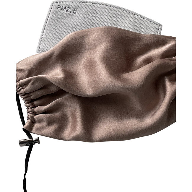 Womens  Silk Face Mask, Dusty Plum - Face Masks - 3