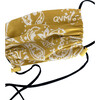 Kids  Cotton Face Mask, Yellow Large Print - Face Masks - 4