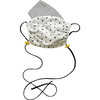 Kids  Cotton Face Mask, Black Swiss Dot - Face Masks - 3